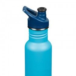 Gourde en acier inoxydable avec bouchon Sport Klean Kanteen Classic 0,5L bleue