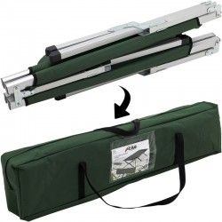 Lit de camp repliable CAO vert en aluminium et toile