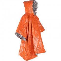 Poncho imperméable de survie réutilisable CAO orange