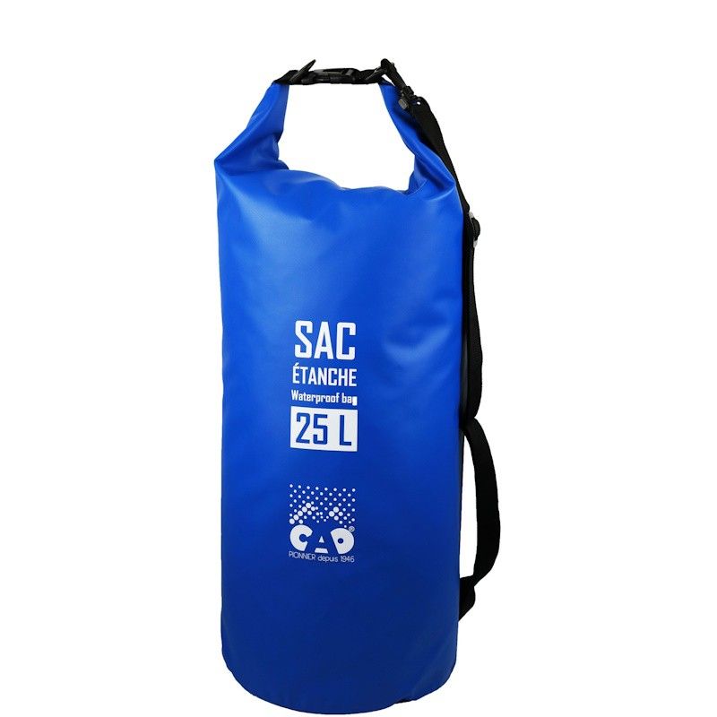 Sac étanche et imperméable de 25 litres CAO avec bandoulière en coloris bleu