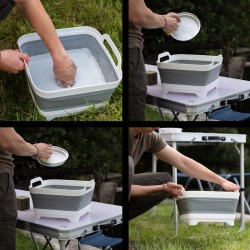 Bassine rétractable CAO pour le camping