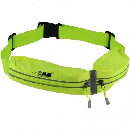 Ceinture 2 poches cache-billets CAO jaune fluo