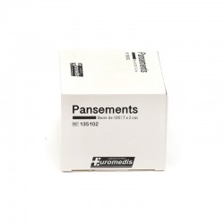 Lot de 100 pansements Euromedis 7 x 2 cm