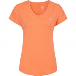 T-shirt femme randonnée fitness Dare2b Vigilant Tee orange