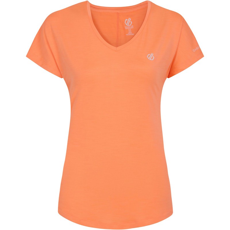 T-shirt de fitness pour femme Dare2b Vigilant Tee orange Live Wire