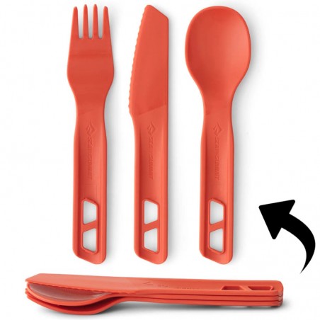 Couverts Sea to Summit Passage Cutlery Set orange