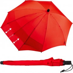 Parapluie avec toile plus longue à l'arrière Euroshirm Swing Backpack Handsfree rouge