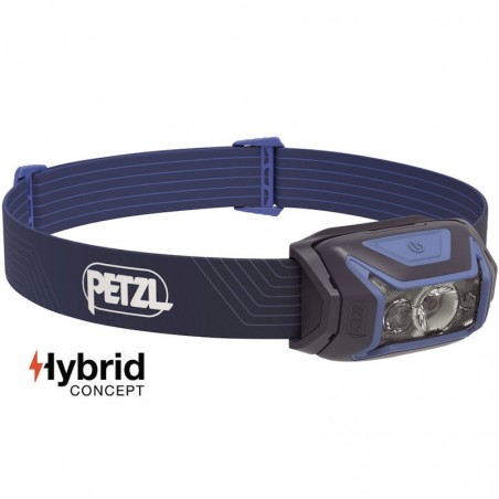 Lampe frontale Petzl Actik Hybrid en coloris bleu