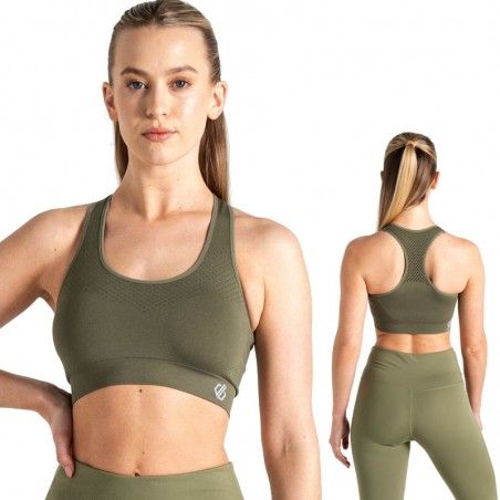 Brassière de sport et de fitness Dare2b Don’t Sweat vert olive