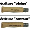 Gravure sur manche de couteau Opinel