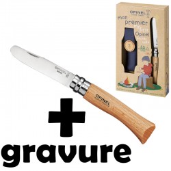 Couteau Opinel enfant Mon Premier Opinel avec gravure et étui