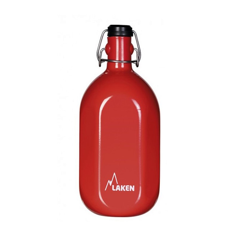 Gourde avec bouchon canette Laken alu 1 litre rouge