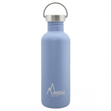 Gourde inox Laken Basic Steel 1L bleue avec bouchon Vintage en acier inoxydable