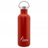 Gourde en acier inoxydable rouge Laken Basic Steel avec bouchon inox Vintage