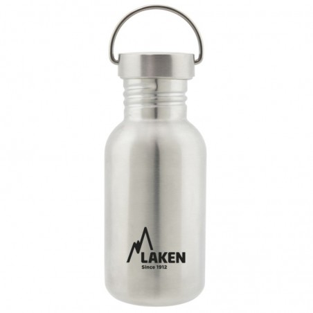 Gourde avec bouteille et bouchon en inox Laken Basic Steel 0,5 litre