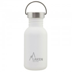 Gourde Laken Basic Steel Vintage 0,5 litres blanche avec bouchon inox