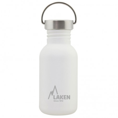 Gourde Laken Basic Steel Vintage 0,5 litres blanche avec bouchon inox