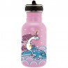 Gourde inox enfant pour fille Laken Basic Steel 0,5L rose avec licorne et bouchon Flow