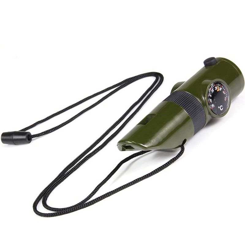 Sifflet de survie tactique 101 INC Tactical Whistle de couleur vert armée