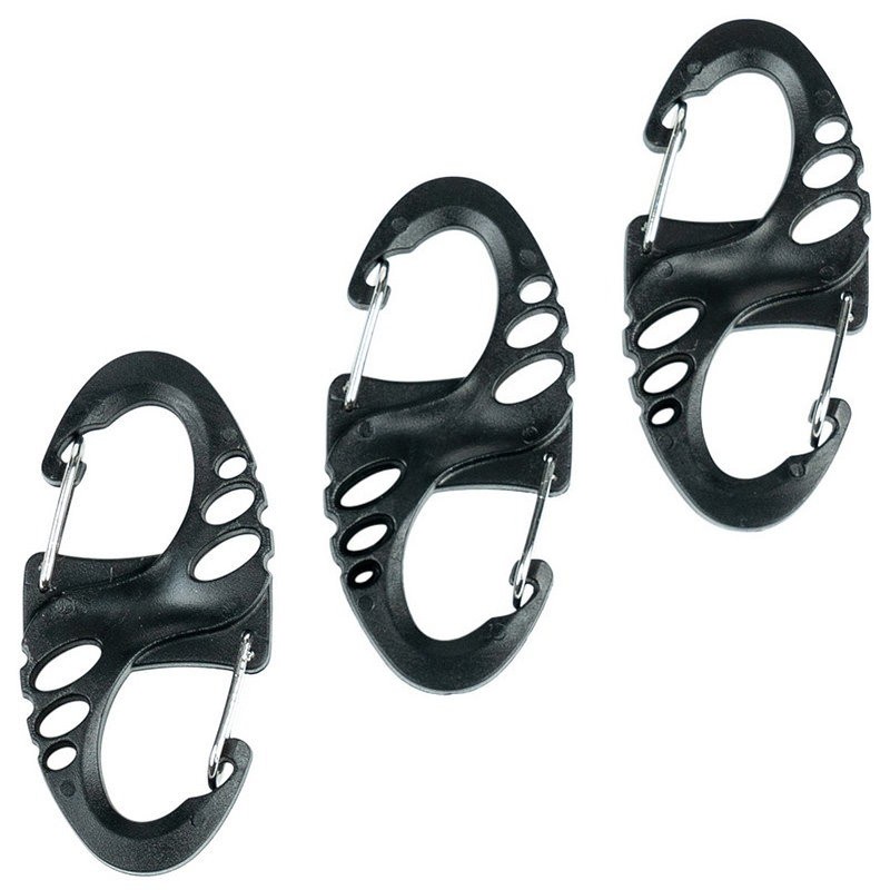 Mousqueton porte-clés et porte-matériel Mini Carabiner Fosco Black noir