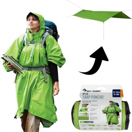 Poncho Tarp imperméable Sea to Summit Nylon vert