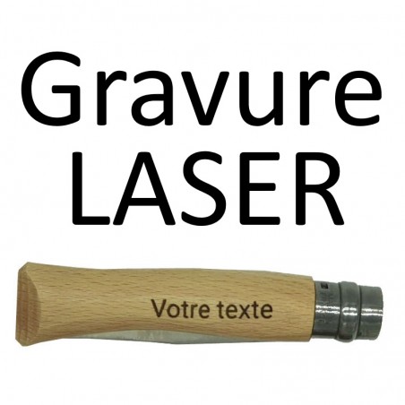 Gravure personnalisée au Laser sur couteau Opinel