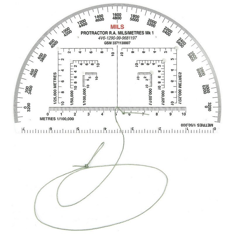 Rapporteur de lecture de cartes de l'armée BCB Military Protractor